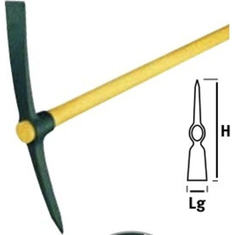 Pioche terrassier douille ronde 2 kg – Longueur 55 cm – Pour dépierrer et dessoucher – Outil efficace pour terrassement (1/5)