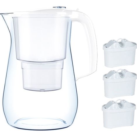 Aquaphor Onyx Wasserfilterkanne + 3 Filterkartuschen Weiß (1/5)