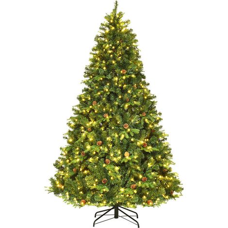 Ambiance chaleureuse pour les fêtes, sapin de Noël artificiel LED blanc chaud, intérieur et extérieur (1/5)