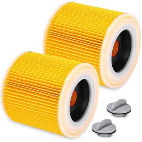 Confezione da 2 filtri per aspirapolvere per Karcher, per Kärcher WD3 Premium, WD2, WD3, WD3P, MV2, MV3 - Filtro WD3 - Filtro di ricambio per aspirapolvere Kärcher