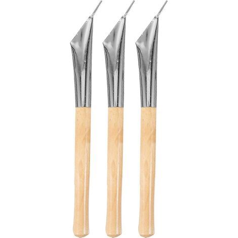 Set mit 3 Batik-Werkzeugen: Farbstift zum Modellieren und Gestalten von Kunstwerken in Ton und Wachs. – 17,5 x 1,5 cm (1/4)