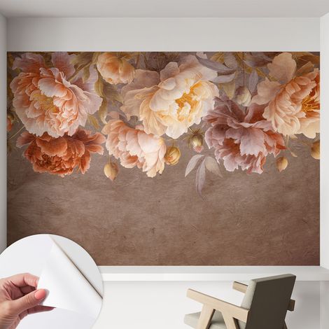 Carta da parati adesiva - lavabile - decorazione murale - per cucina - pellicola decorativa Eleganza floreale 152x104 cm (1/5)