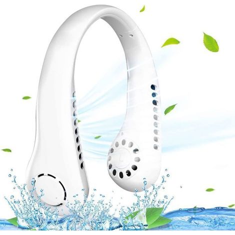 1 Ventilateur de cou, 3 vitesses, silencieux, batterie 5000mAh, 78 sorties d'air, usage extérieur (1/4)