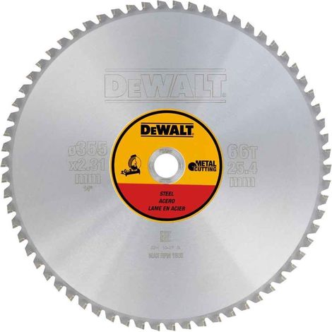 DeWALT DT1926-QZ 355mm x 25.4mm 66T Steel Stationary Saw