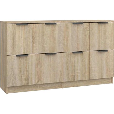 Maison Exclusive - Credenze 2 pz Rovere Sonoma 60x30x70 cm in Legno Multistrato (1/5)