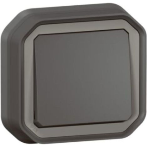 Interrupteur va-et-vient encastré Plexo 10AX IP55 - anthracite - Legrand (1/3)
