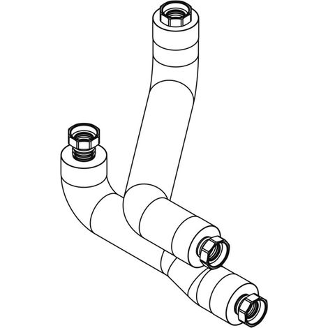 Wellrohr-Set DN40 Linie (auf der Sammler seite) Verbindung WHI con-pump 40-12,5 - 40900026102 von Weishaupt