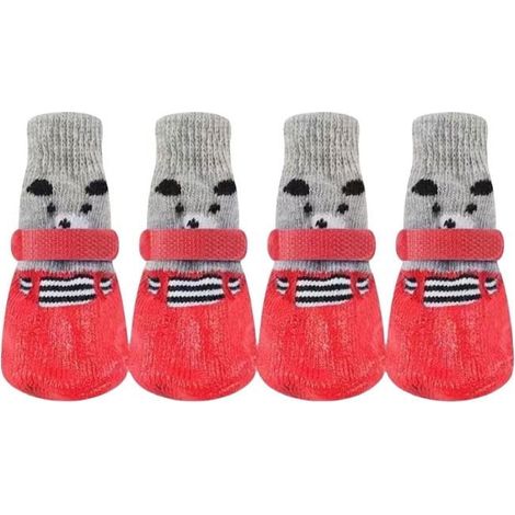 Chaussures Pour Chien - Bottes Antidérapantes Imperméables En Caoutchouc Naturel - Pour Chiens Nains (Chihuahua, Caniche Nain, Yorkshire) - Lot De 4 (1/5)