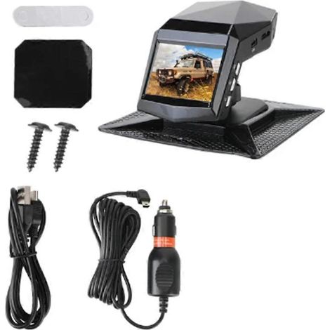 Grabadora de vídeo para salpicadero de coche, monitor de visión trasera, DashCam, pantalla de 2 pulgadas, 1080P, gran angular (A) (1/5)
