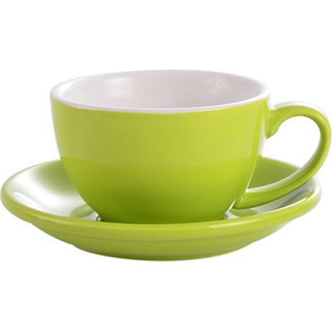 Set aus Porzellantassen und Untertassen, geeignet für Cappuccino, wiederverwendbares Tassenservice für den Morgentee, ideal für Partys zu Hause. (1/5)