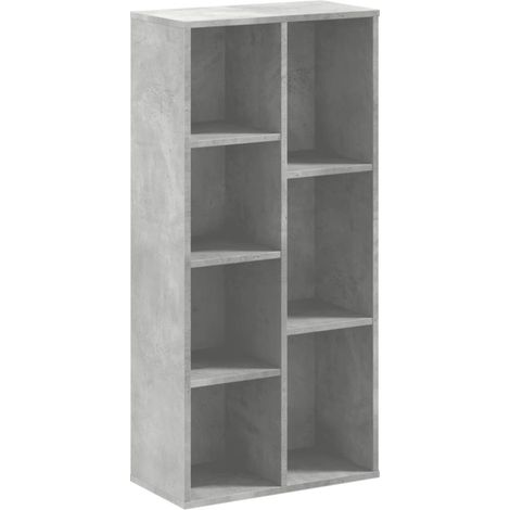 Bookcase Concrete Grey 50x25x105 cm Engineered Wood vidaXL