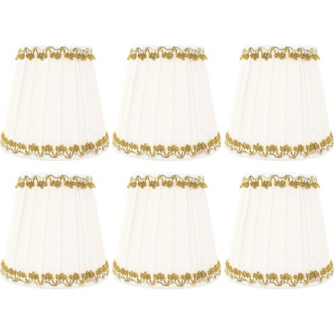 Abat-jour en tissu plissé, lampe décorative de remplacement, à Clip, pour lampes murales de Table, maison, hôtel, 6 pièces