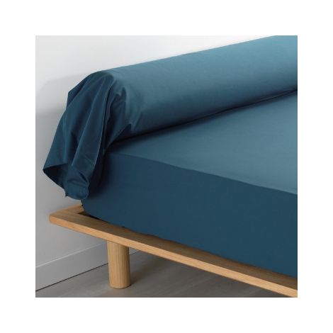 Taie De Traversin 85x185 cm Percale Bleu (1/3)