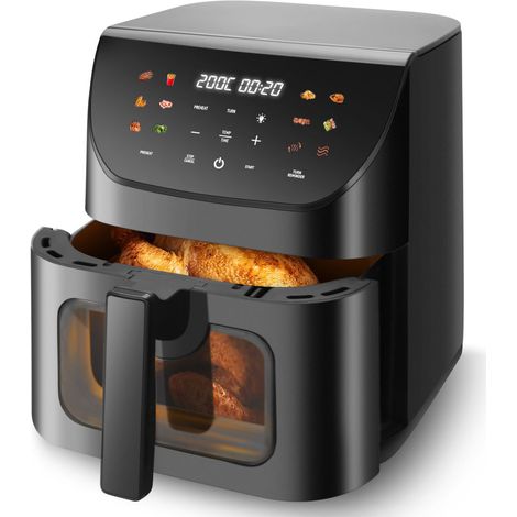 Ölfreie Fritteuse 8 l mit 12 Programmen – 1700 W Air Fryer, 0 % BPA, mit Sichtfenster und LCD-Touchscreen (1/5)