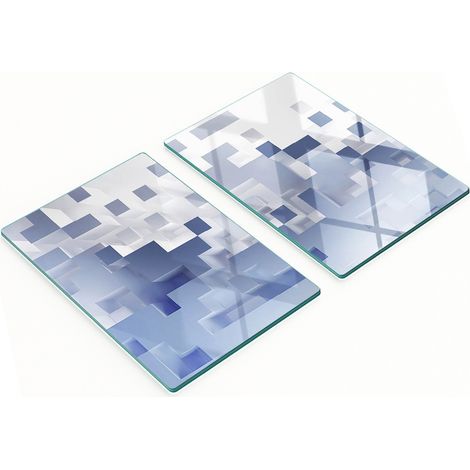 Tableaux en verre résistants et élégants avec un motif de cube abstrait 2x40x52 cm (1/5)