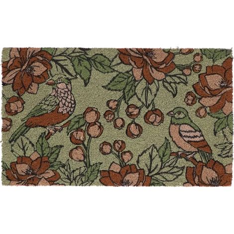 Felpudo decorativo con motivo de pájaro, 75x45 cm. (1/4)