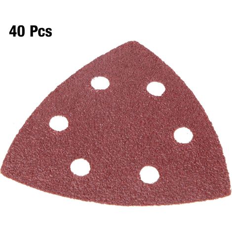 Ortviai Disques abrasifs auto-adhésifs 90 mm, 6 trous, grain 60/80/120/240, 40 pièces, alumine (1/5)