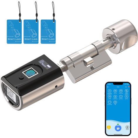 Serrure empreinte digitale SECBN51 30x30, IP65 Cylindre connectee (1/5)