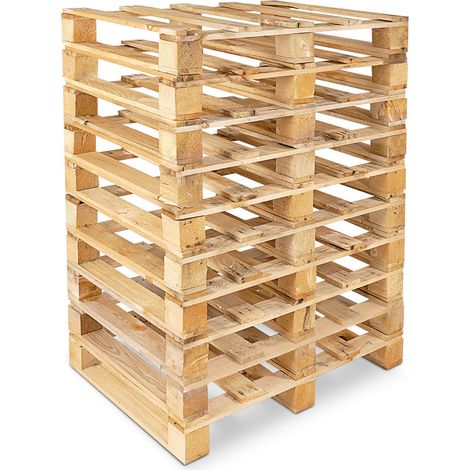 BRB 10x Holz-Einwegpalette im halben Euromaß, Einwegpalette, Halbpalette 800x600x135 mm (1/2)