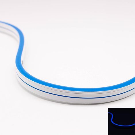 Neon Mini 24V LED Streifen 5M 12W/m 120LED/m 6mm - Lichtfarbe: Blau - Schutzart: IP66 (1/5)