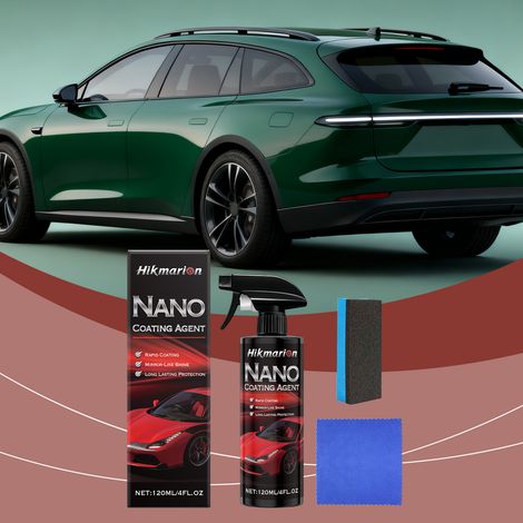 Nano Coating Agent Car Paint Protection, Daily Gloss Cleaning and Convenient Maintenance Kit -- 120ml + Sponge1 + Cloth1 -- BIEMMEDUE (1/5)