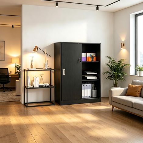 Armoire de bureau moderne, meuble de rangement à documents, armoire à dossiers fonctionnelle pour espace de travail (livrée sans accessoires) (1/5)