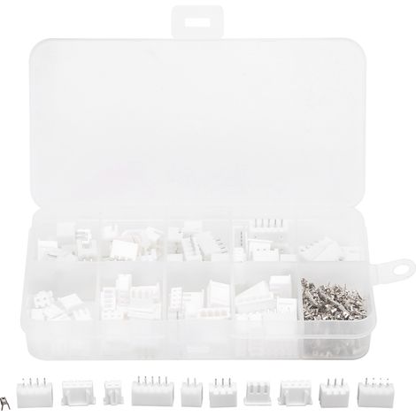 150 connecteurs à sertir nus JST blancs 2,54mm, boîtier de terminaison électronique pour assemblage, lot de 150 pièces (1/5)