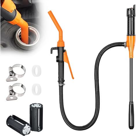 Electric Transfer Pump, Petrol Pump for Canister, Fuel Pump, Portable Siphon Pump with Hose & Flow Control, 2.4 GPM Battery Operated Liquid Transfer Pump for Petrol and Diesel (1/5)