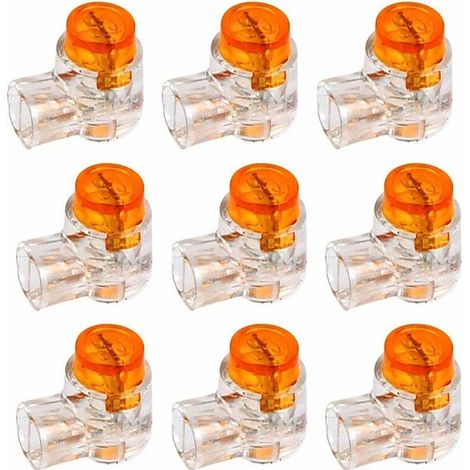 Conectores de cable Fonepro K1 (200 unidades), conectores de empalme con gel sellador, bloque de terminales de 2 hilos para uso telefónico y informático. (1/5)