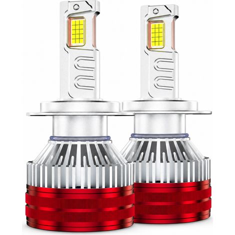 Ampoule LED de Phare Automobile 9005/HB3 220 W, 3 Tubes en Cuivre, Noire REDSEA (1/5)