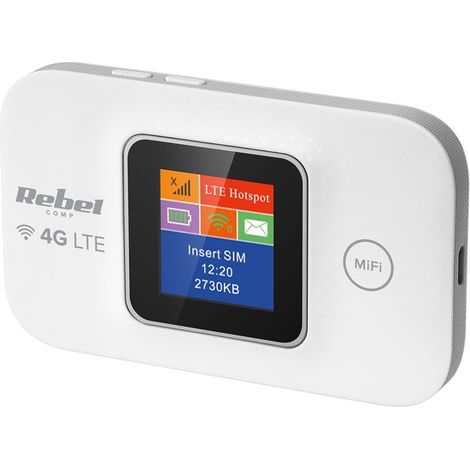 Router wireless portatile Rebel RB-0701 32GB Banda unicA 2.4GHz 3G/4G/Wi-fi 4 150Mbit/s Bianco [KMRBBMOURB00701] (1/5)