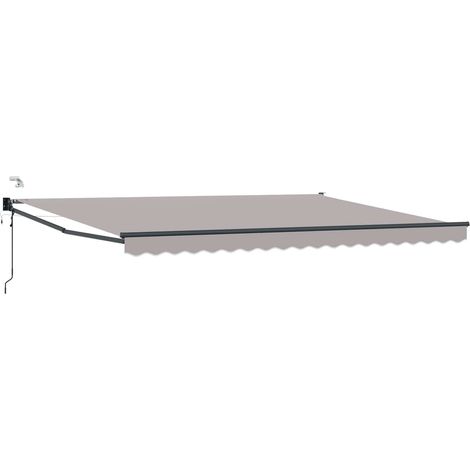 Electric Retractable Awning Light Grey 4 x 3 m vidaXL (1/5)