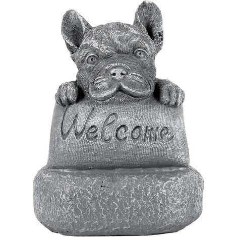 Bouledogue français - Bienvenue sur un socle - Accessoires pour la maison ou le jardin - Décoration extérieure (1/5)