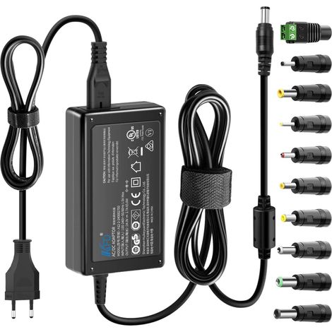 Adaptateur Secteur Universel Chargeur pour Logitech G920 G29 G27 G25 Dymo 4XL Aspirateur Robot Bande Lumineuse à LED Scanner d'imprimante 3D, PC Portable LCD AC DC 24V2A 2,5A 2,7A Alimentation (1/5)
