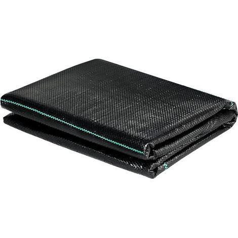 90g/1 pied carré,Toile de paillage , Géotextile, Toile de contrôle des mauvaises herbes dans le jardin, Tapis noir agricole, Inhibiteur de racines, Contrôle des mauvaises herbes, Toile perméable à l'e (1/5)