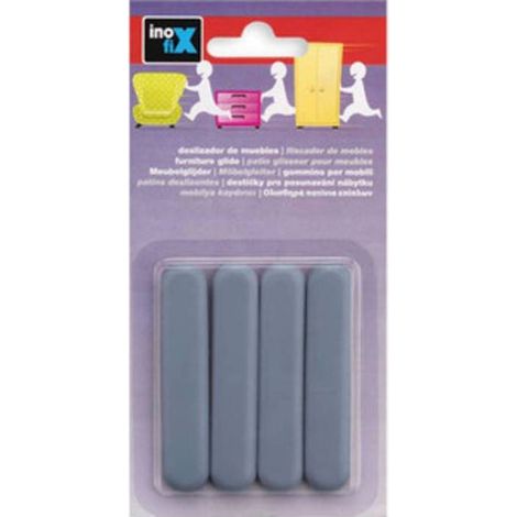 10 x SCIVOLO ADESIVO P/MOBILI INOFIX 75X16 MM 4 PZ