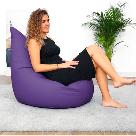Pouf Fauteuil Similicuir Indoor Lilas Happers XL Lilas (1/3)