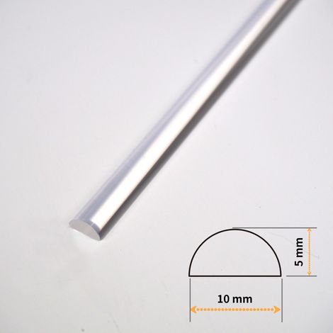 Dusche Acryldichtung Acrylstab Wasserabweiser Halbrundstab Schwallschutz 5 mm Länge 120 cm