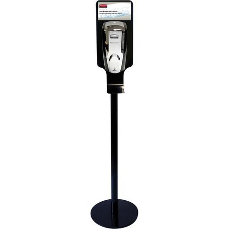 Borne d'Hygiène Noire avec Support - Rubbermaid