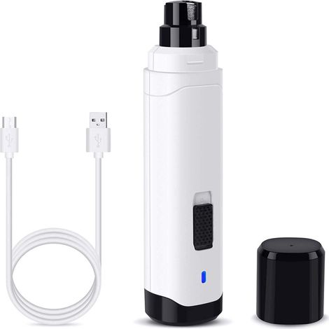 Lima de uñas eléctrica para perros y gatos, 2 velocidades, recargable, aseo indoloro. (1/5)