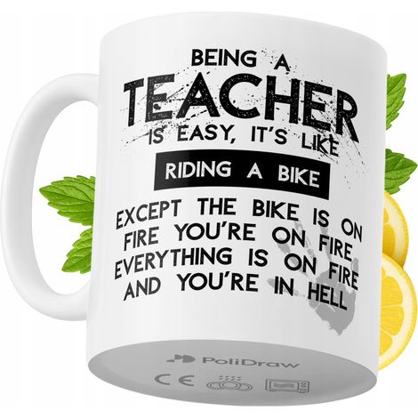 Lustiger Becher für Lehrer – Kaffee- oder Teebecher mit witzigem Textdesign – ideal für Geburtstage, Namenstage, Feiertage und besondere Anlässe. Hochwertiger Becher für Zuhause, Büro und Arbeit. Farb