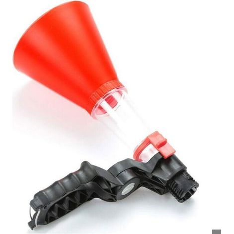Entonnoir Huile Moteur - Réglable À Pince Avec Chambre Transparente - Universel Pour Voiture Et Moto - Rouge (1/5)