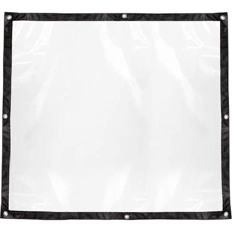 Lona de PE gruesa, impermeable y transparente con ojales metálicos, disponible en varios tamaños (de 1 x 1 m a 1 x 5 m) y de fácil almacenamiento. (1/5)