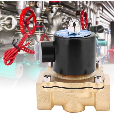 Magnetventil aus Messing, normalerweise geschlossen, für Luft, Wasser und Öl, 1 Zoll, BSPP 2W250-25, AC 220 V/DC 24 V/DC 12 V (1/5)