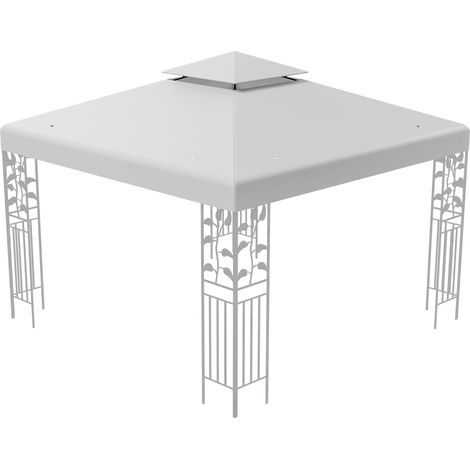 COSTWAY Toldo de Recambio para Cenador de 2 Pisos de 300 cm x 300 cm, Toldo con Hebillas de Aluminio, Ganchos y Cierres de Velcro, Cubierta de Carpa Cuadrada, Cubierta de Pabellón de Poliéster (beige) (1/5)
