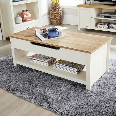 Coffee Table 2 Drawer Occasional Reception Table Metal Handles 36mm Oak Top (1/5)