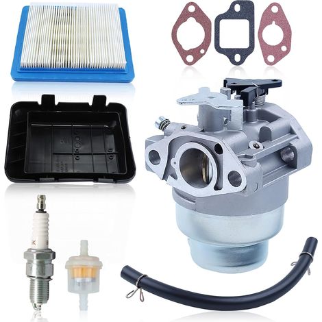 Kit de Carburateur avec Filtre à Air pour Honda GC135 GC160 GCV135 GCV160 Tondeuse Set avec Couvercle Filtre Essence Bougie D'allumage 16100Z0L023 17211ZL8023 17231Z0L050 (6) (1/5)