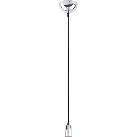 Trio Leuchten Suspension Cord 310100106, métal chromé, sans 1 ampoule E27 (1/5)