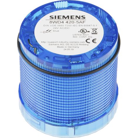 Flash Siemens, série Sirius, Bleu , 24 V (c.a./c.c.) ( Prix pour 1 )