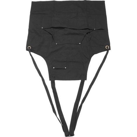 Tablier de travail multifonctionnel en toile, ajustable et doté de poches, idéal pour charpentier, électricien, chef cuisinier et coiffeur. (1/5)